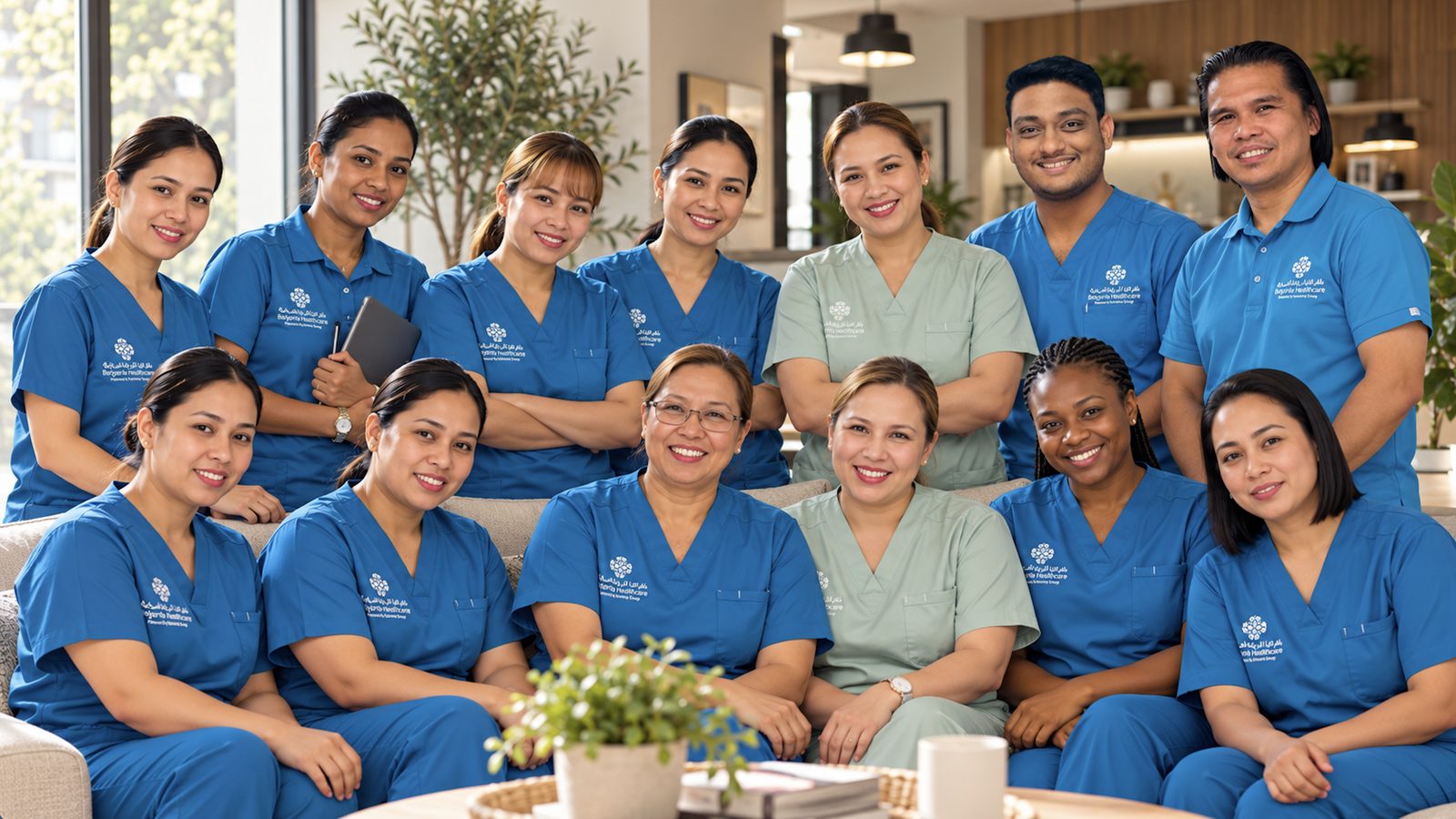 The Belgravia Healthcare home nursing team in uniform